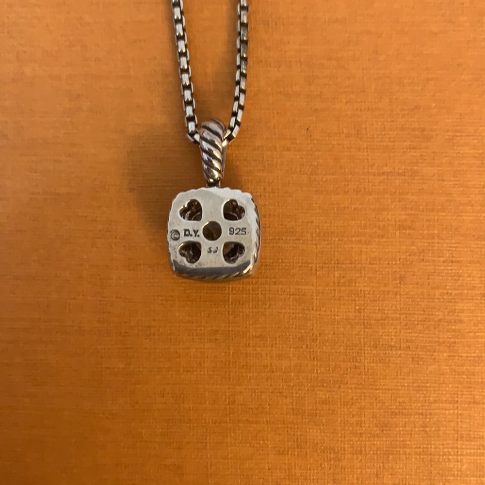 Petite Albion Necklace w/ Blue Topaz and Diamonds - Picture 3 of 3